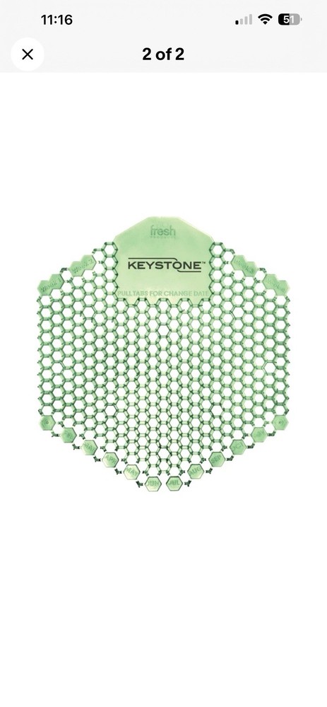 Keystone Splash-Proof Urinal Screen Cucumber Melon Wave 3D (6/Case)