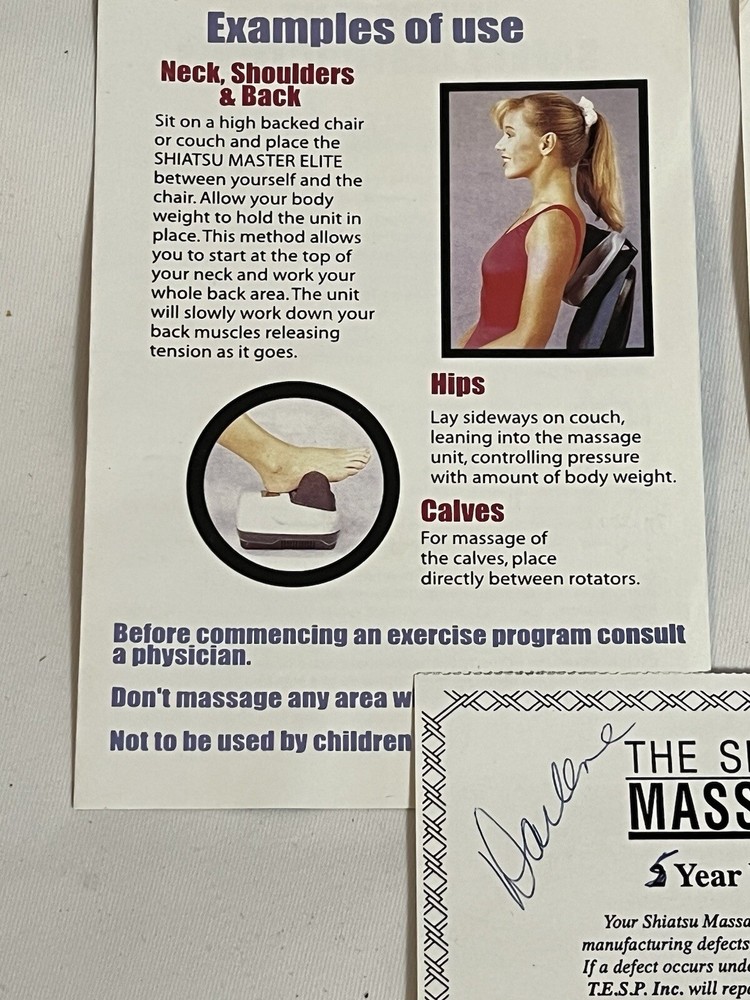 Shiatsu Master Elite Neck Back Massage Device