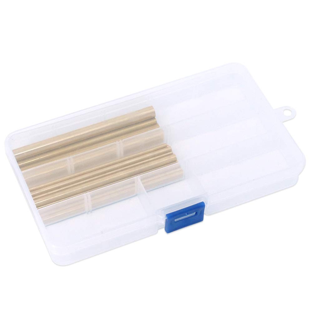 18Pcs Brass Solid Round Rod Lathe Bar Stock Assorted for DIY Craft Tool, Diam...