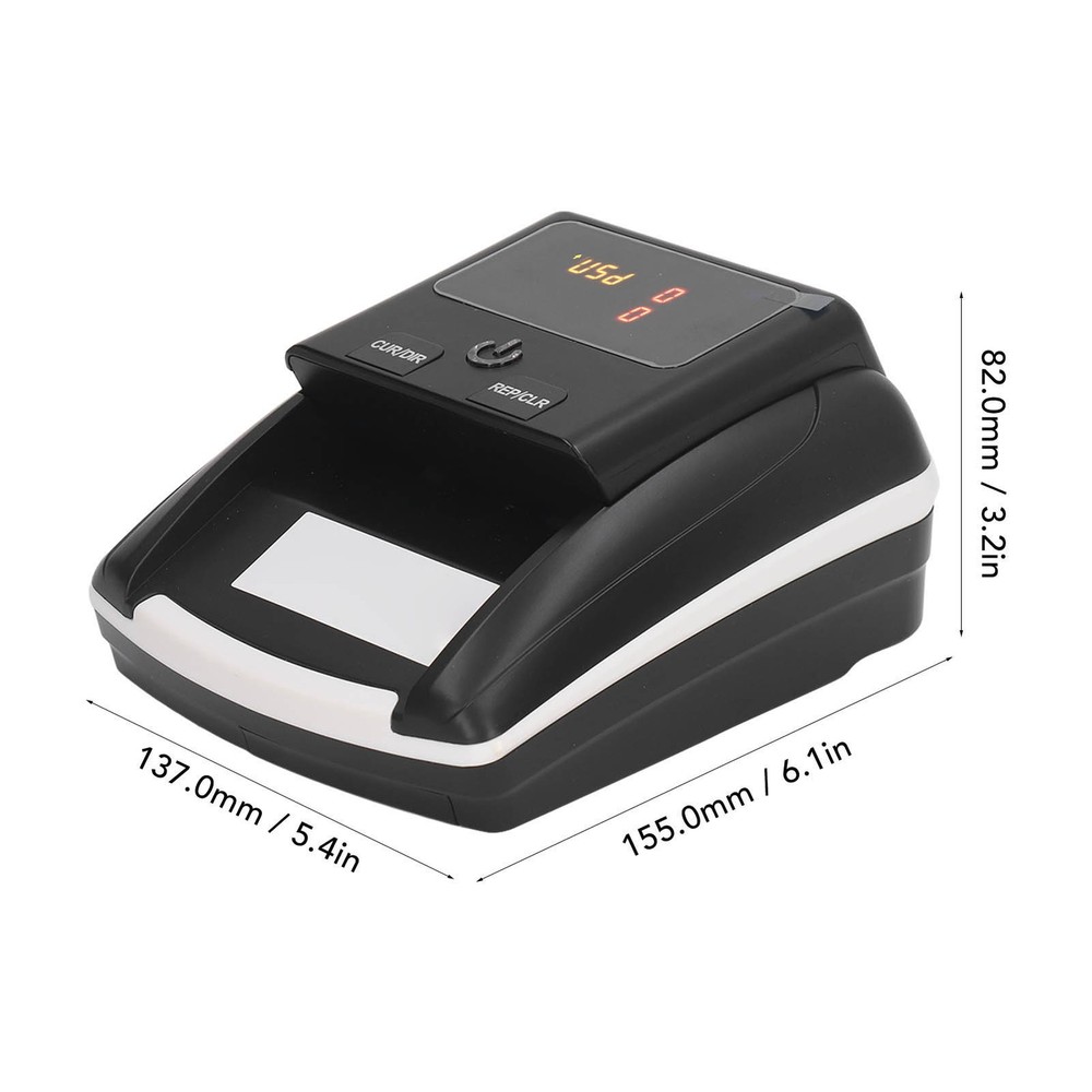 US Plug Automatic Banknote Detector Portable USD EUR Count Machine Counterfeit B