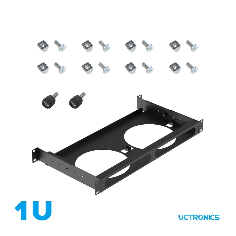 UCTRONICS Mac mini Rack Mount with Side holds up to 2 MAC mini, For