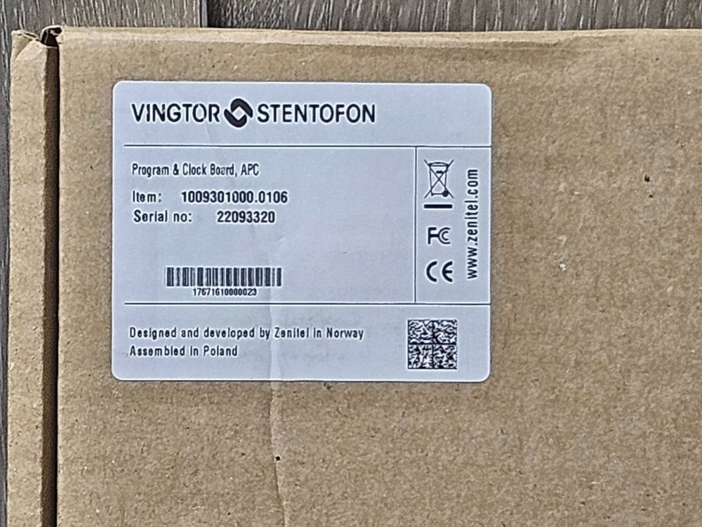 Zenitel 1009301000.0106 AlphaCom Program & Clock Board