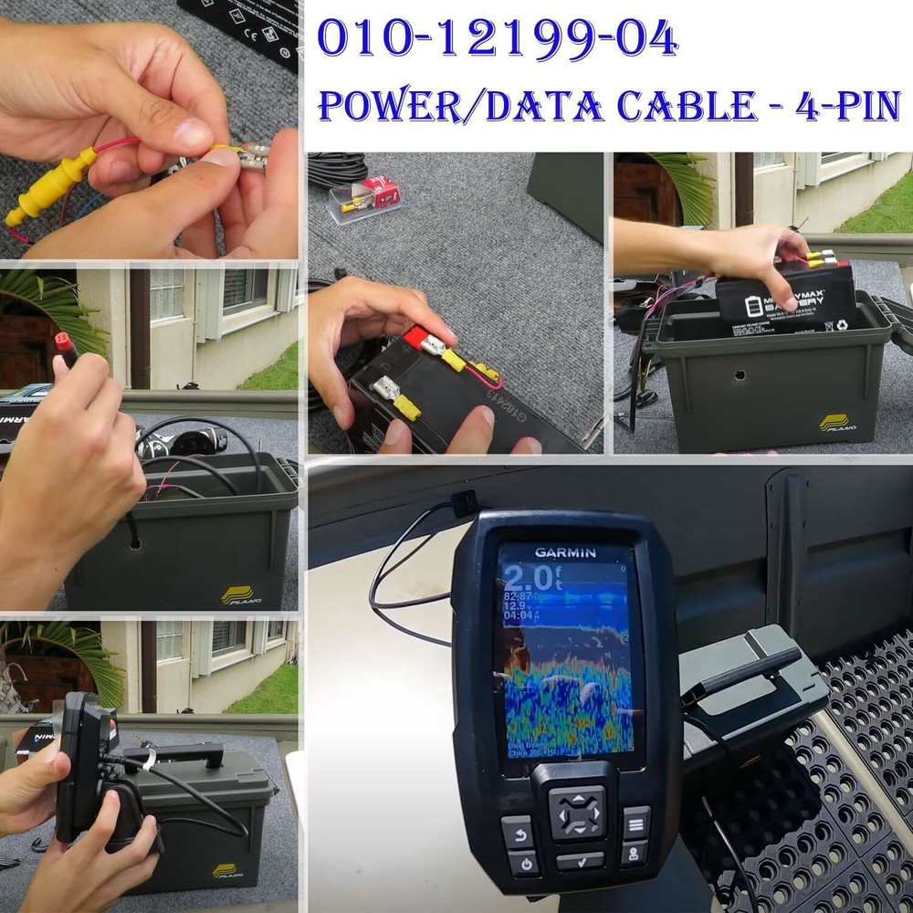 010-12199-04 Power/Data Cable Fit Garmin Striker Echo, Striker Plus, Striker 4
