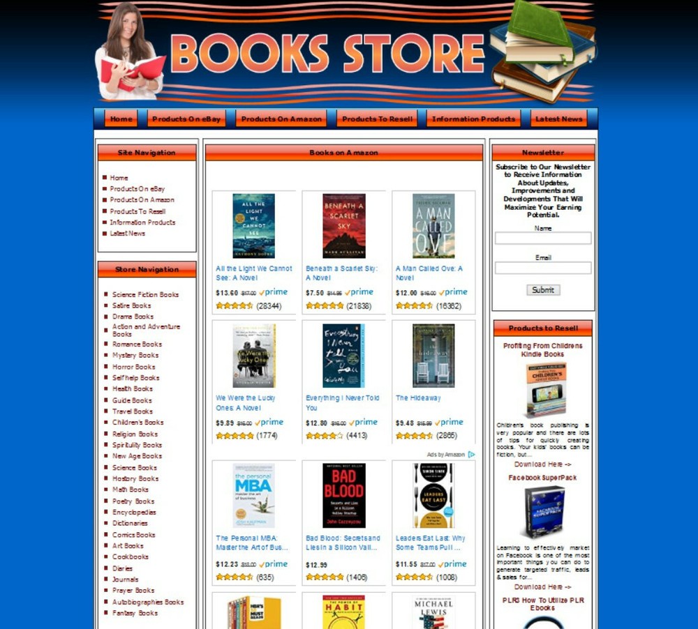 BOOK STORE - Complete Turnkey Website + Amazon Google Affiliate