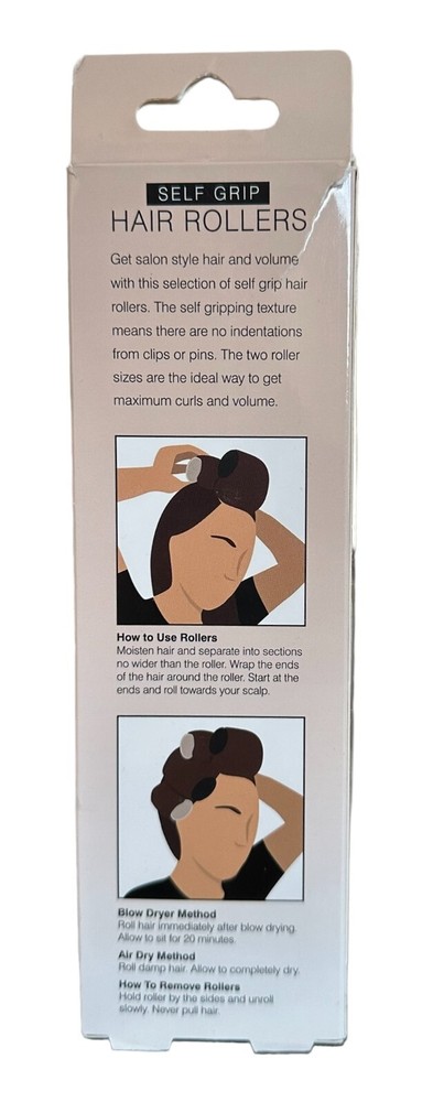 Swissco Pro Self Grip Hair Rollers 6 Rollers 2 Sizes For Maximum Curls & Volume