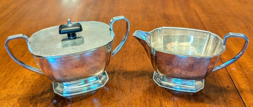 Ellington Silver Plated Sugar & Creamer Set 38080.