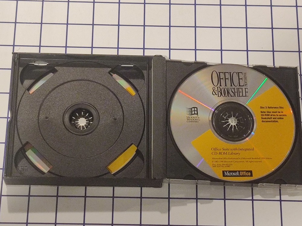 Microsoft Office Professional and Bookshelf Software CD | 1994 Vintage Windows