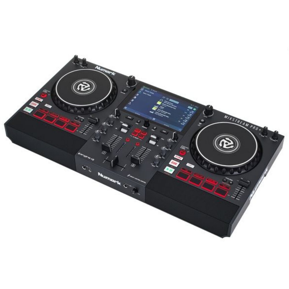 NUMARK MIXSTREAM PRO + Double Deck WiFi DJ Controller with Built-in Speakers