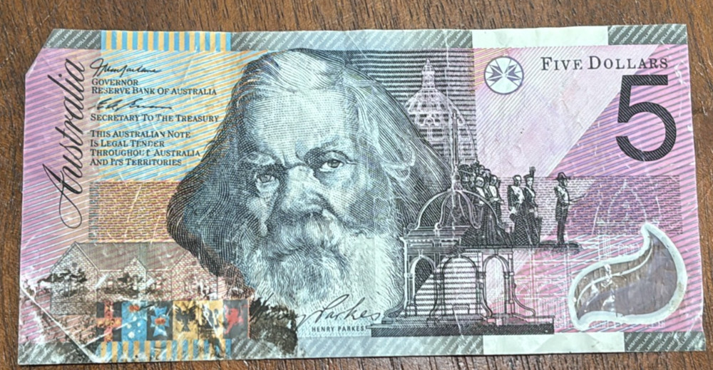 Australia, Five Dollars, BJ01474292, MacFarlane/Evans