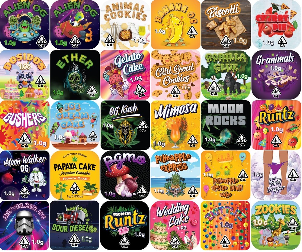 Custom Square Labels 100 Count – 1" to 8" Sizes Available