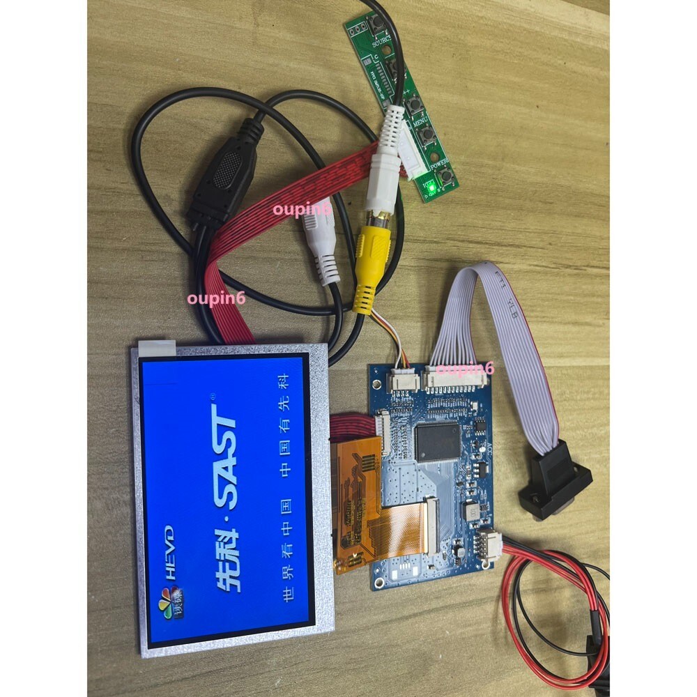2AV LCD controller board kit + 4.3" panel 480x272 Display car Screen Reversing