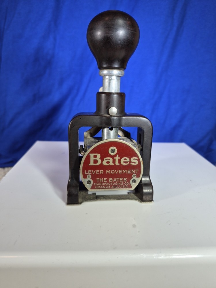 Vintage Bates Multiple Movement Numbering Machine 5 Wheel Style E Non working