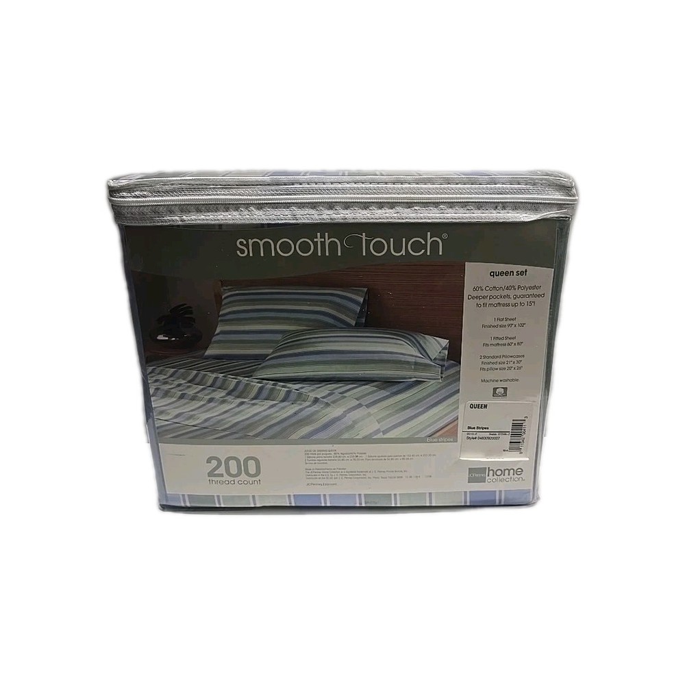 SMOOTH TOUCH Qheen Set: flat sheet, fitted sheet, and 2 std pillowcases