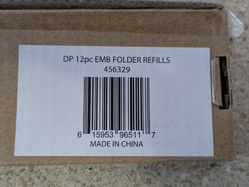 Diamond Press Mini Machine Folder Refills – 12pc Set (2 Sizes)