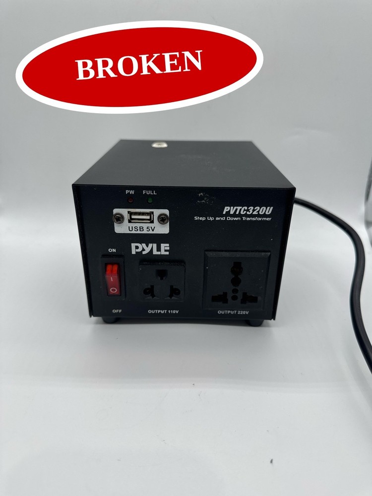 (BROKEN) Pyle Voltage Transformer 500W Step Up Down Converter Black