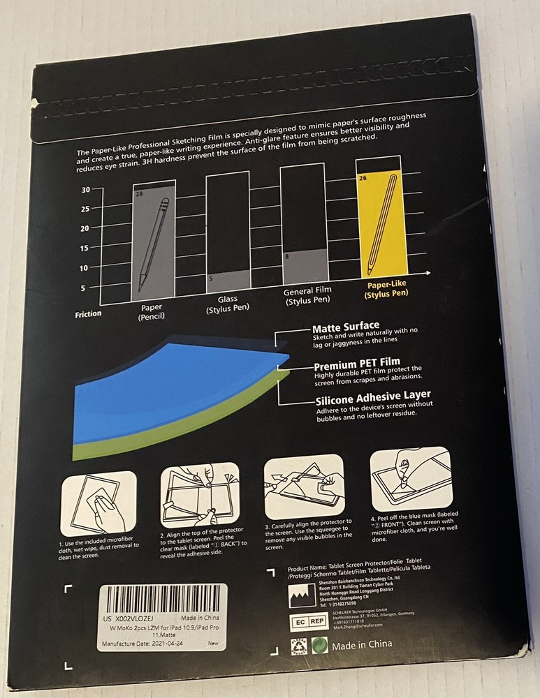 2 Pack Paper-Thin Screen Protector for iPad 10.9 & IPad Pro 11