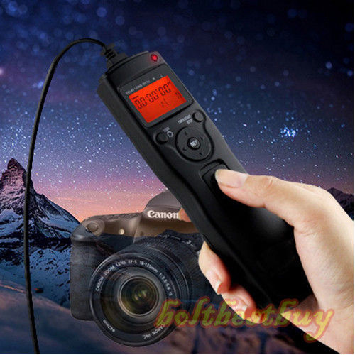 Timer Camera Remote Control Shutter Cable for Canon EOS 7D, 50D, 40D, 30D, 5D