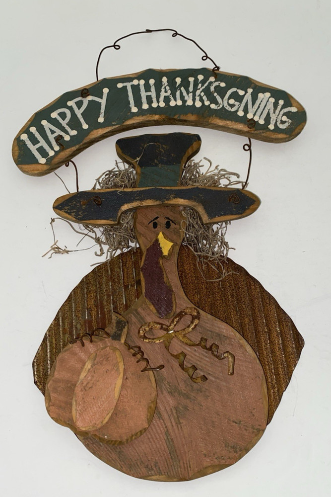 Rustic “Happy Thanksgiving” Turkey Wall Décor