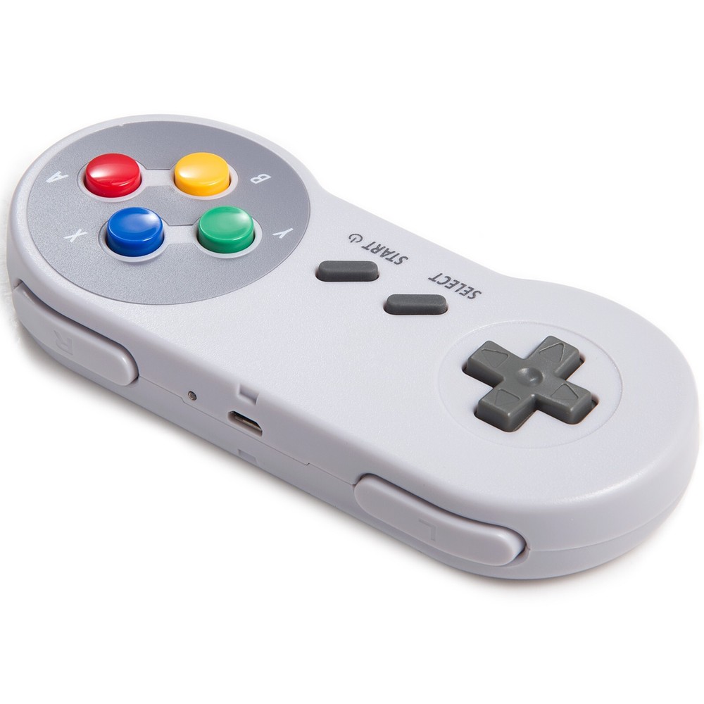 2 Pack Rechargeable USB PC SNES Controller with USB Receiver Wireless Gamepad