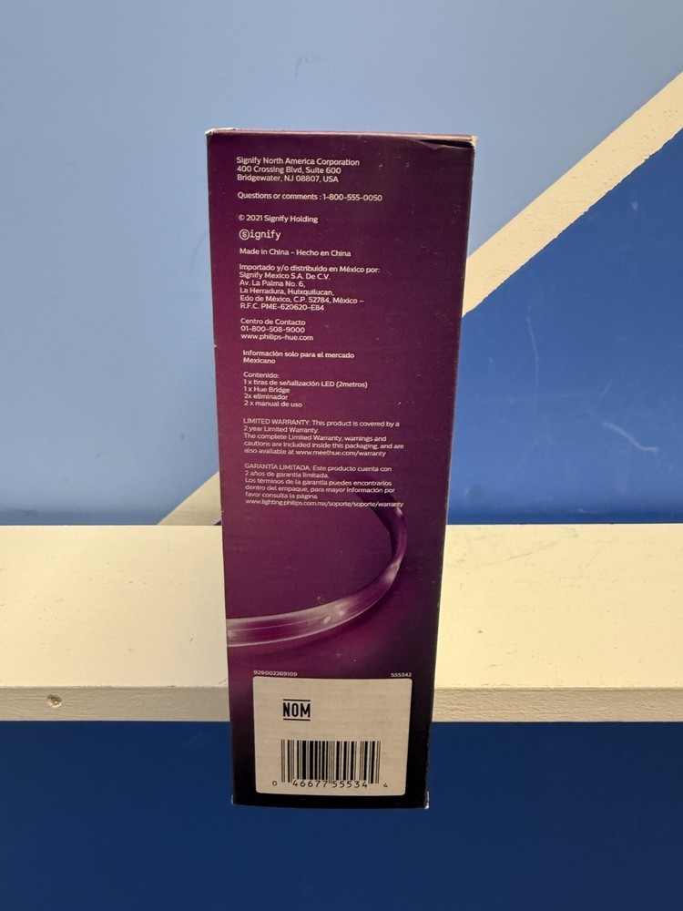 Philips Hue Lightstrip Starter Kit (6ft Light Strip, Base Plug, Hue Hub)