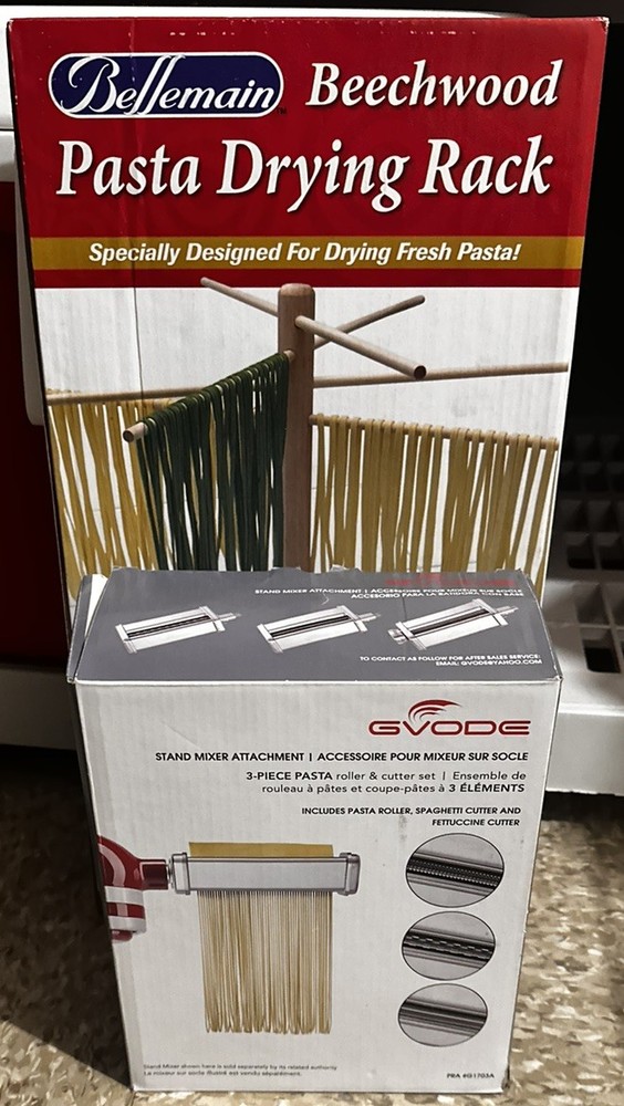 GVODE Pasta Maker KitchenAid Attachment for Stand Mixer. With drying rack! Combo