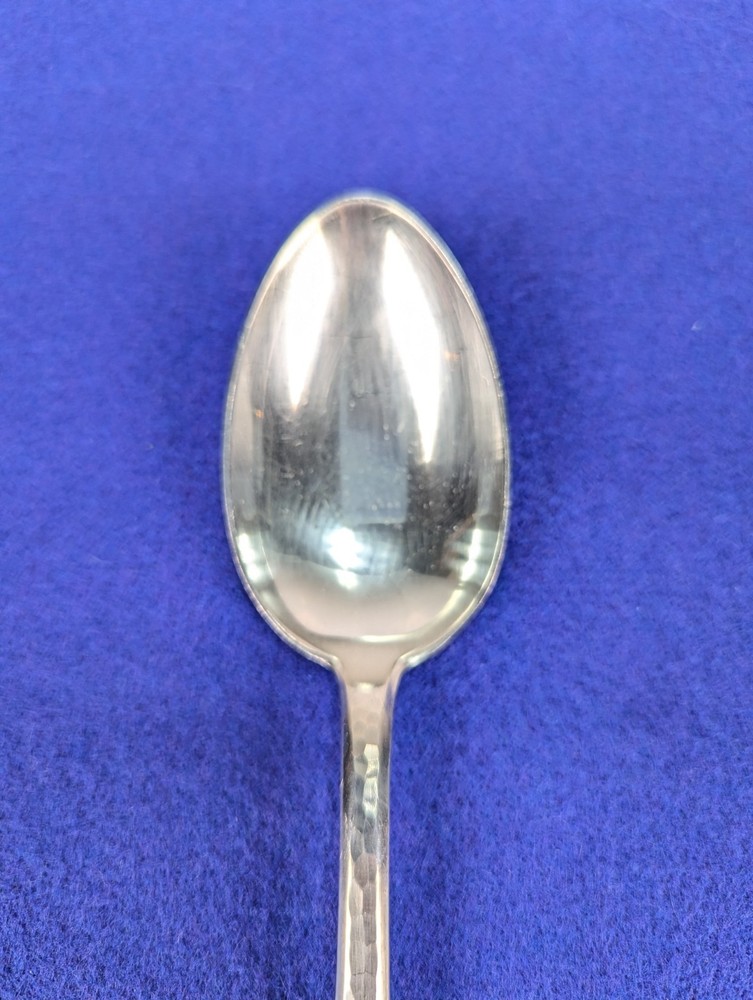 R.U.B. Germany 90 Mixed Lot (6) SilverPlated Flatware Hammered Pattern Vtg 1960s