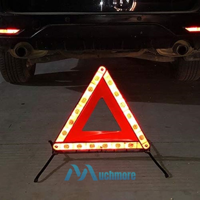 3PCS Foldable Emergency Warning Triangles Reflective Roadside Hazard Safety Sign