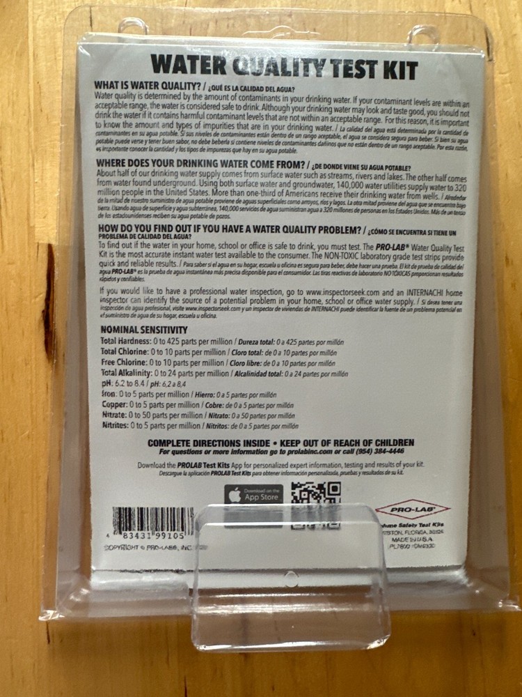 Professional Lab WQ105 The Professional Water Quality Test Kit - New PRO-LAB