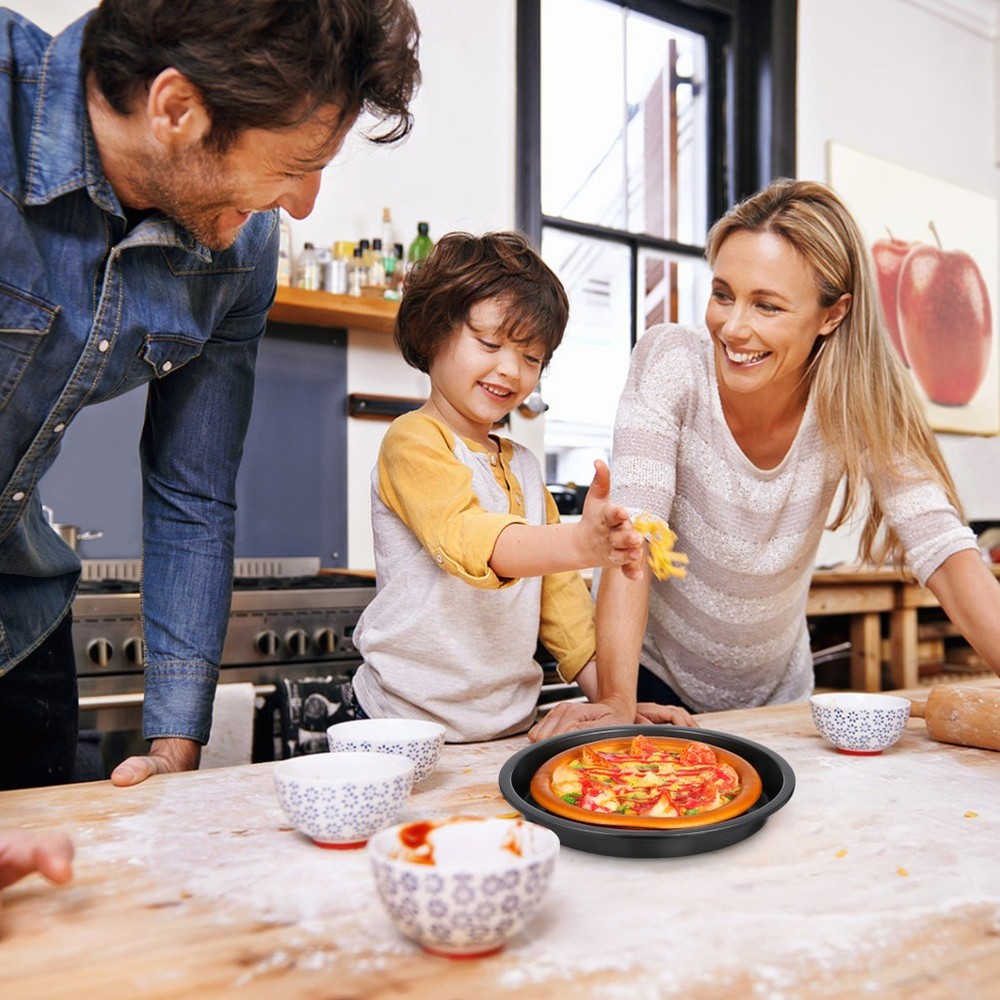 Round Bakeware Pizza Trays Oven Pie Plate Non Stick Bakery Baking Pan