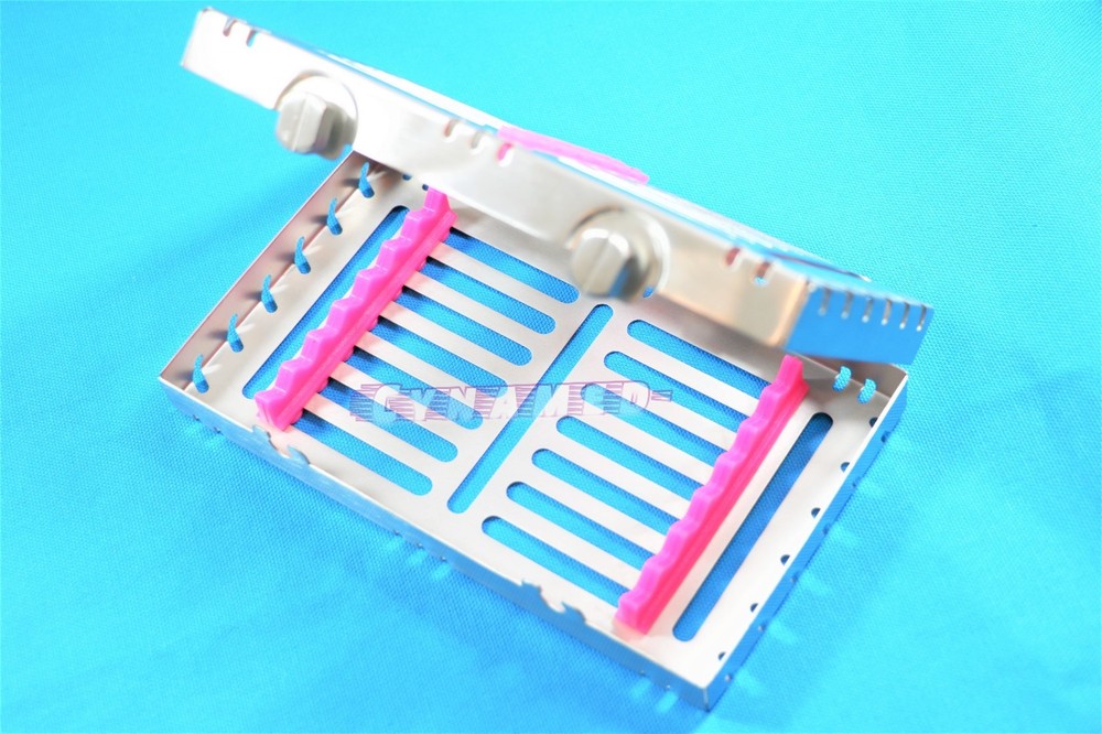 5PCS DETACHABLE STERILIZATION CASSETTE RACK FOR 7 INSTRUMENTS WITH DOUBLE BUTTON