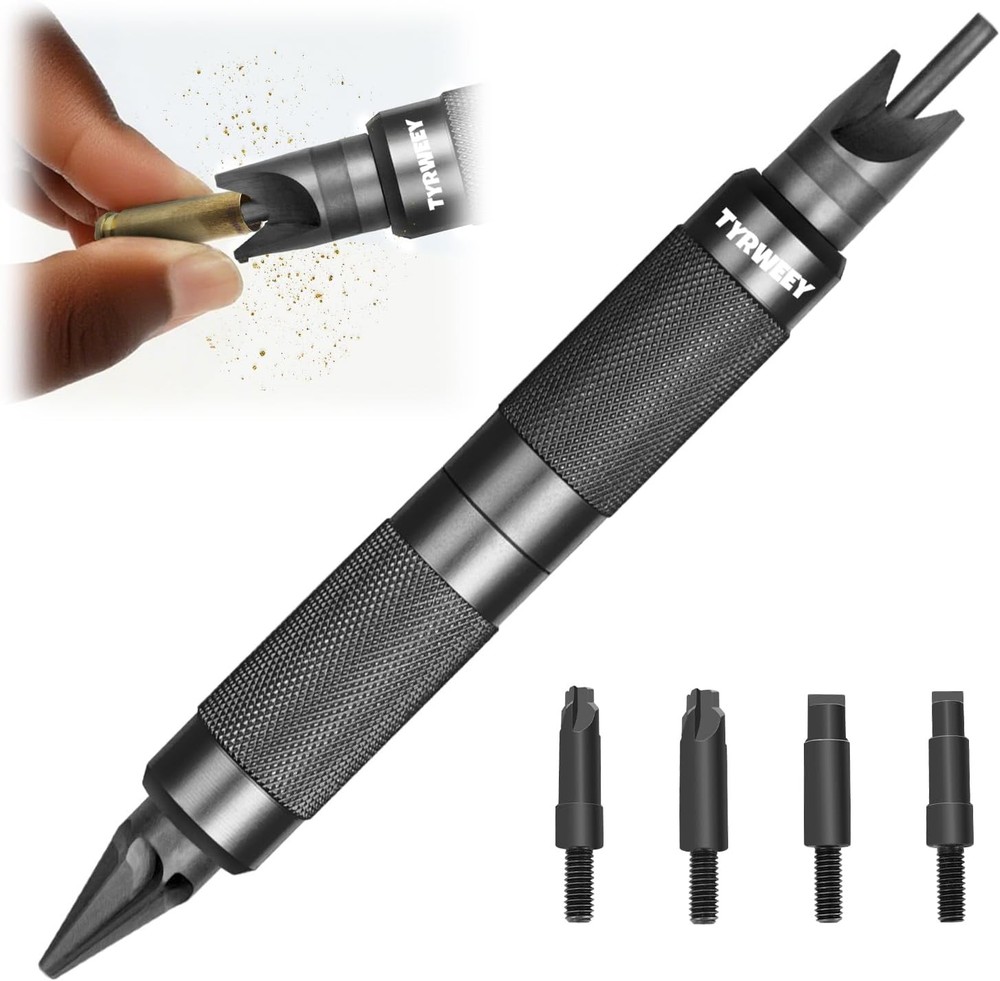 Case Prep Multitool, Chamfer Deburring Tools for Reloading, Primer Black