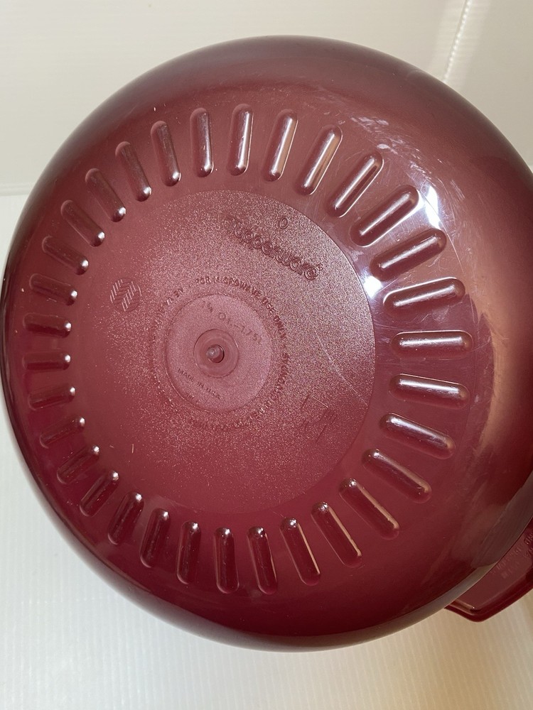 VTG Tupperware TupperWave Stack Cooker Microwave Steamer Cranberry Red 4 Pieces