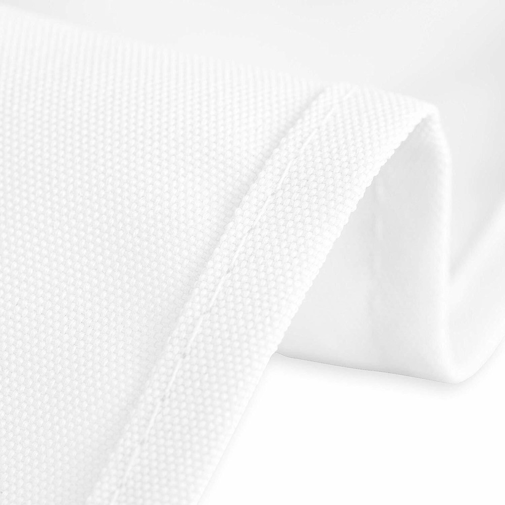 LinenTablecloth 72-Inch Square Satin Overlay White