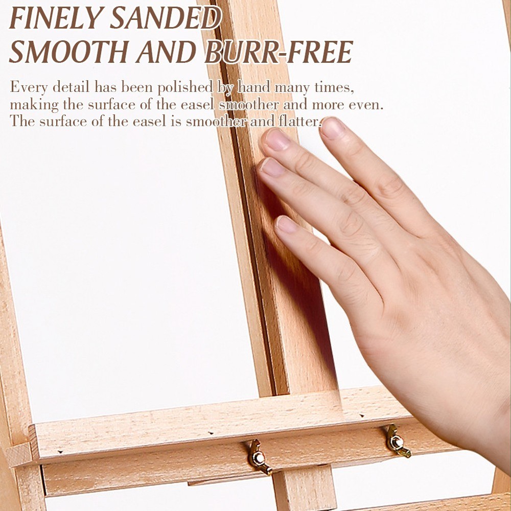 Professional Artist Easel Studio H-Frame Easel Adjustable Solid Beech Wood