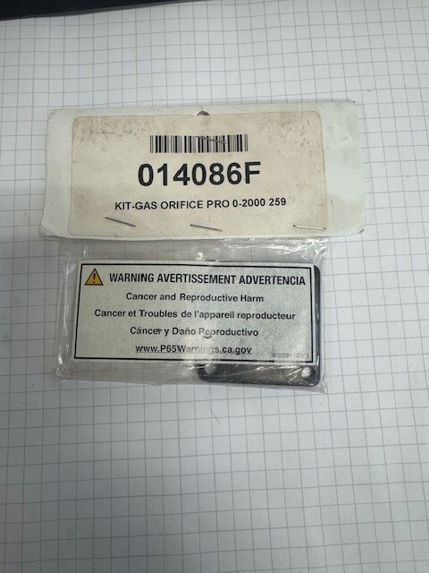 014086F GAS ORIFICE PRO 0-2000