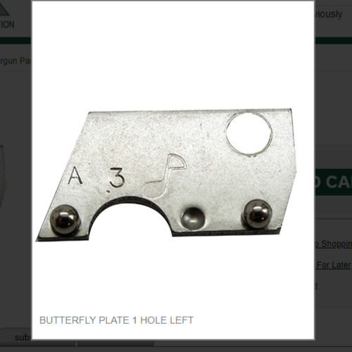 BUTTERFLY PLATE 1 HOLE LEFT #PH10-9-1HL