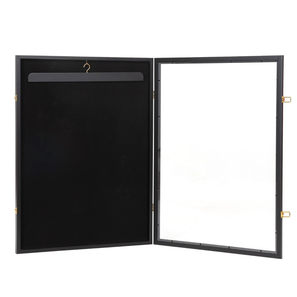 Sports Jersey Frame Box Display Case Rack Frame Locable Baseball Shadowbox Black