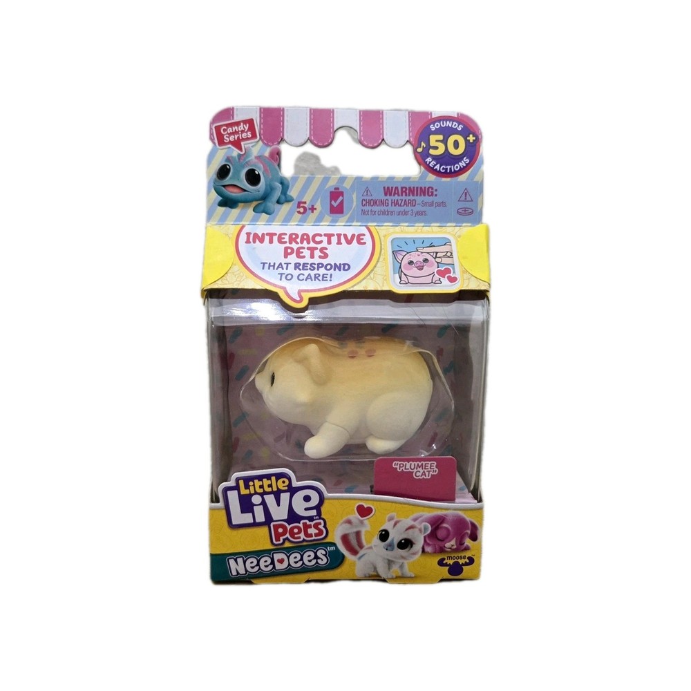 NEW Little Live Pets NeeDees PLUMEE CAT *Candy Series* Interactive Toy