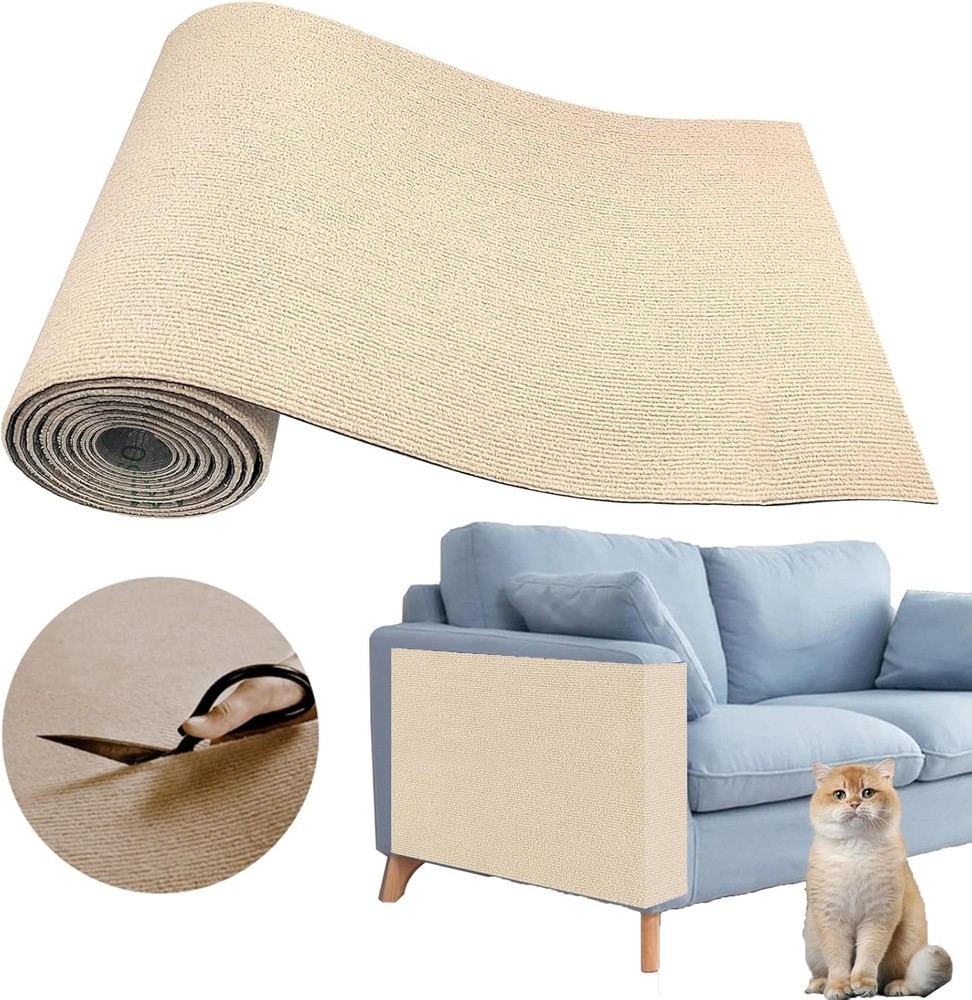 Self-Adhesive Trimmable Cat Climbing Post Covered Pad Replacement for DIY Cat...