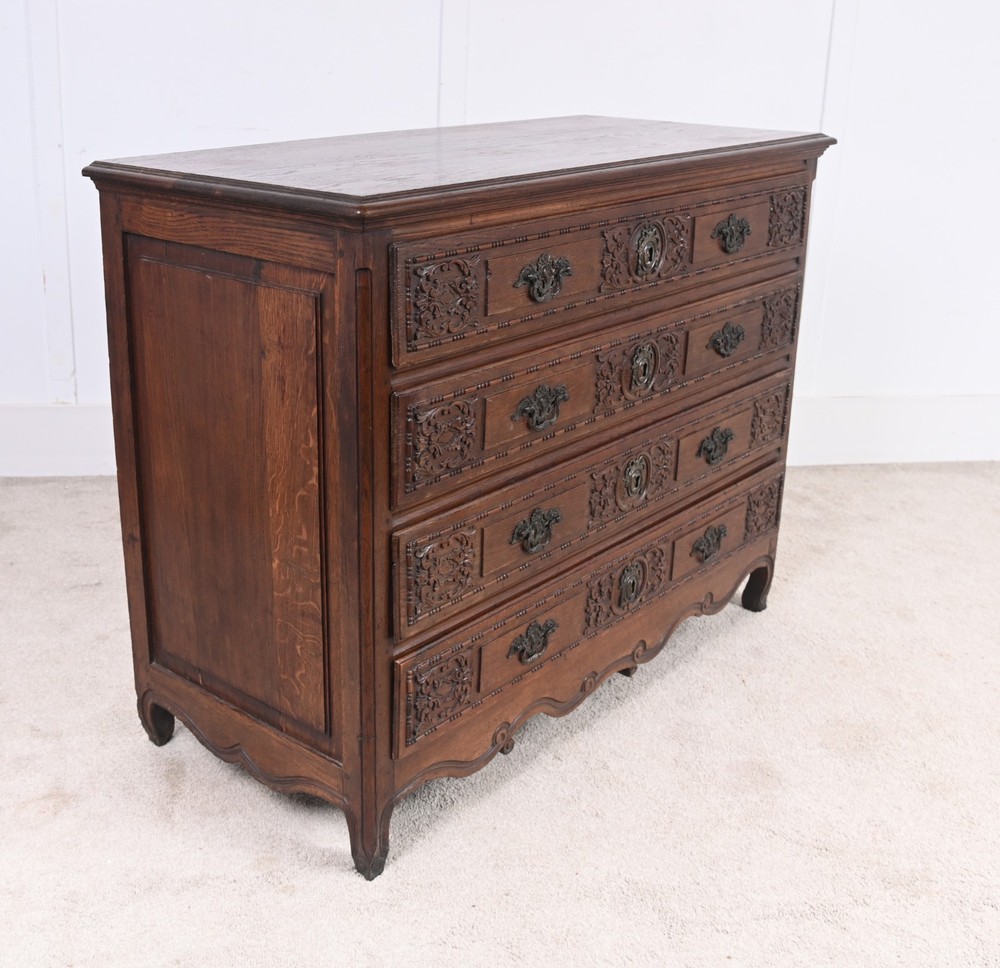 French Provincial Normandy Commode 1780 Oak Chest Drawers