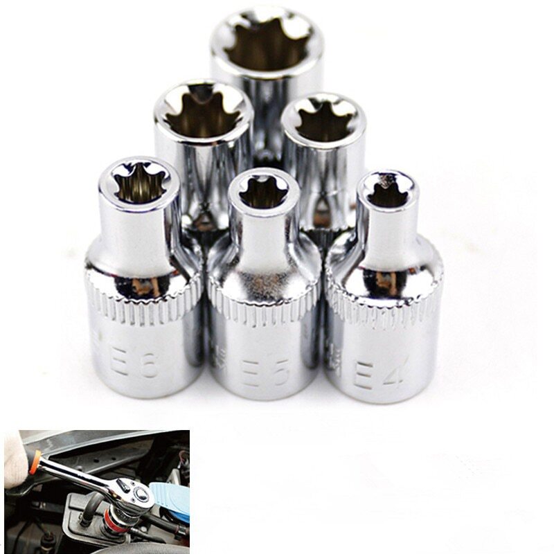 Female E Torx Socket Set 3/8 1/2 1/4 Drive E4 - E24 External Torque Star Sock