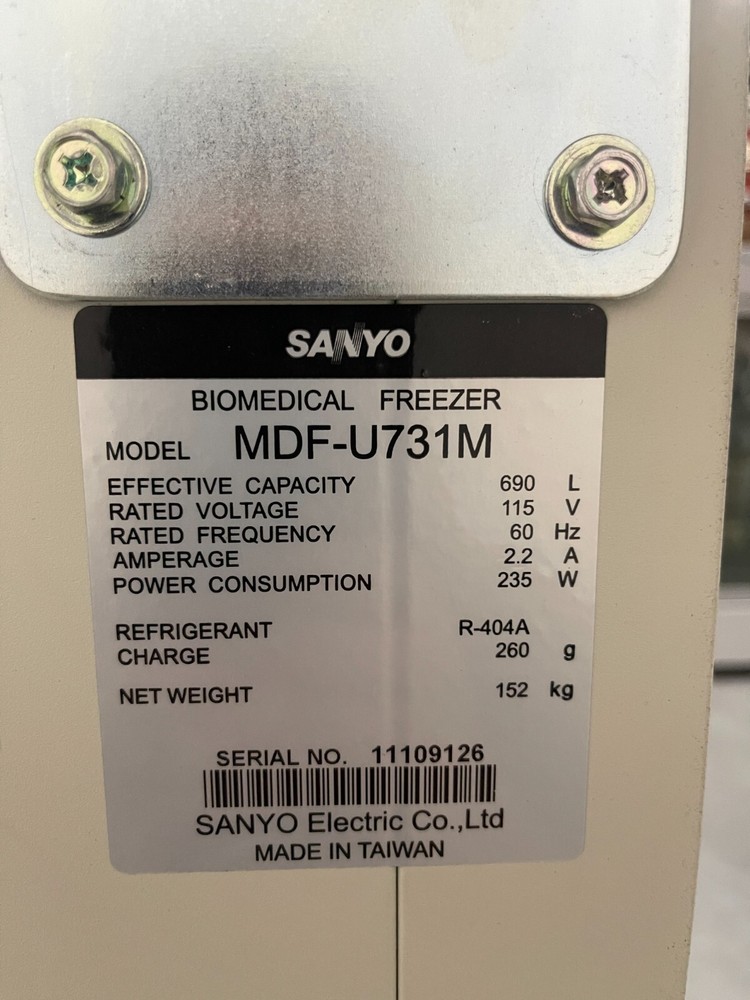 Sanyo Biomedical Freezer Model
