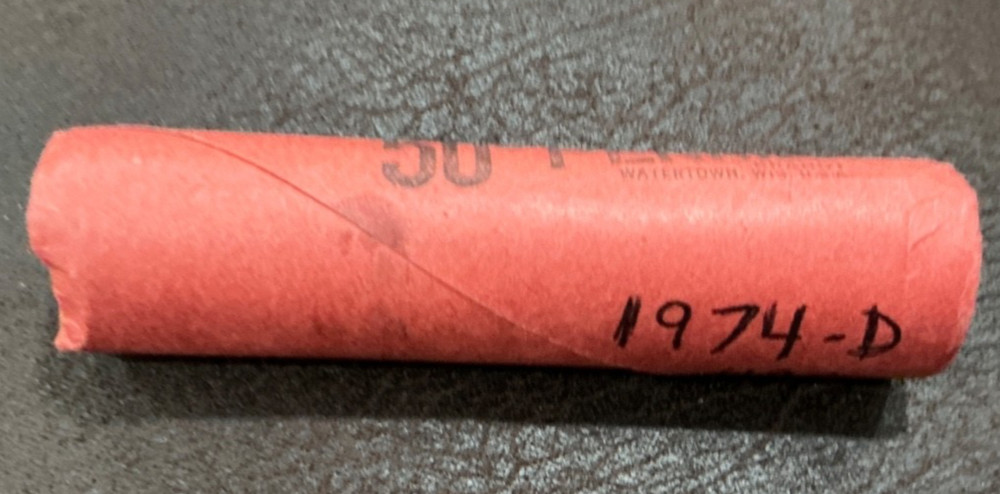 1974-D Uncirculated Lincoln Memorial Cent roll