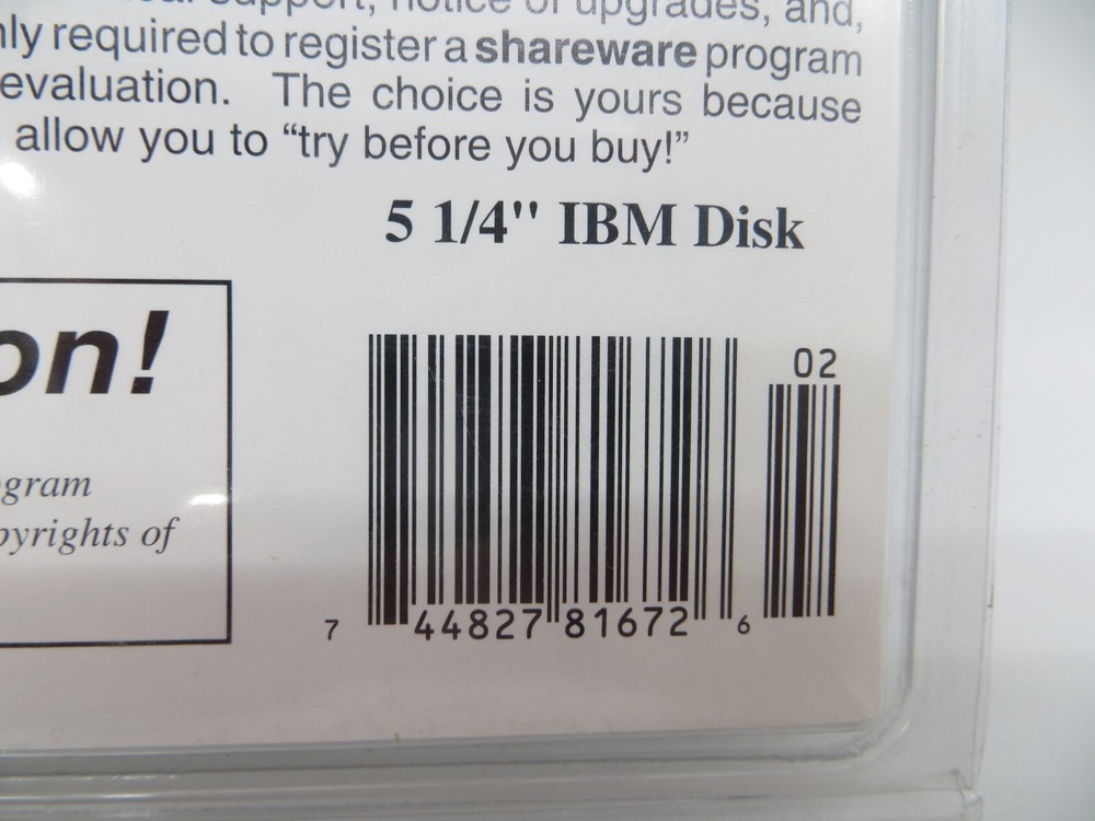 PC-Write Lite 5.25" Floppy Disk IBM vintage computer program disc