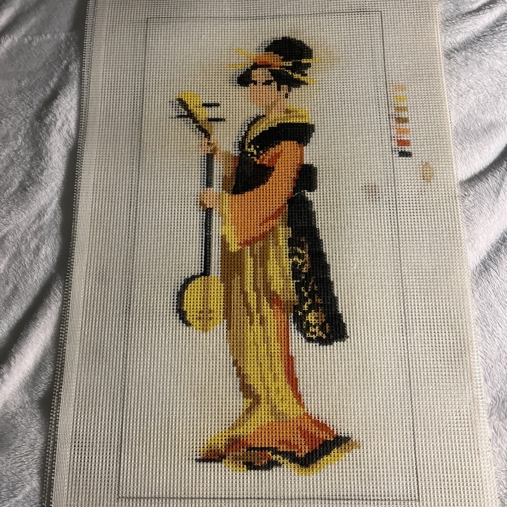 needlepoint canvas handpainted