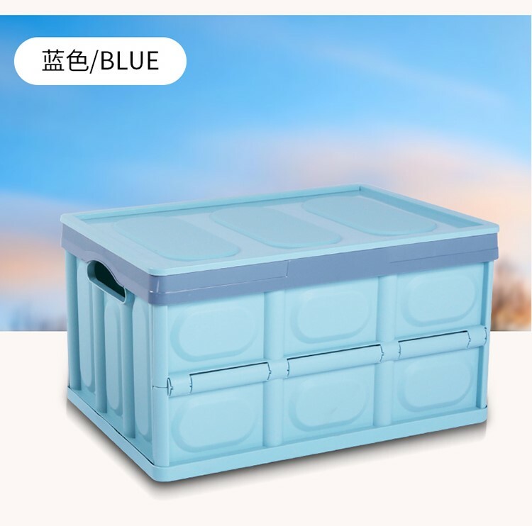 Collapsible Stackable Plastic Storage Box for Your Home, Office, or Car.