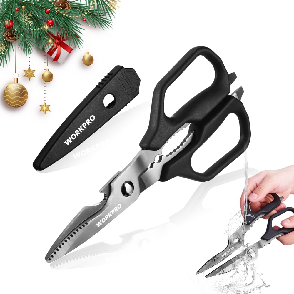 WORKPRO Heavy Duty Kitchen Scissors All Purpose Kitchen Shears Detachable Blades