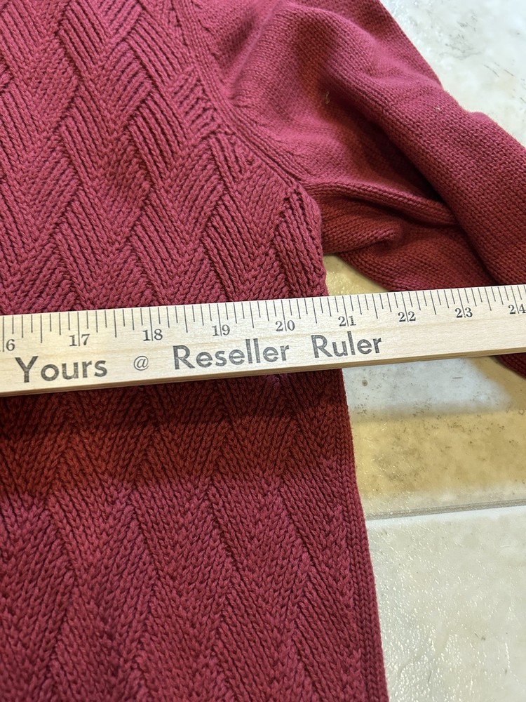 St John’s Bay Deep Wine Pullover Knit Sweater Men’s Large NWT