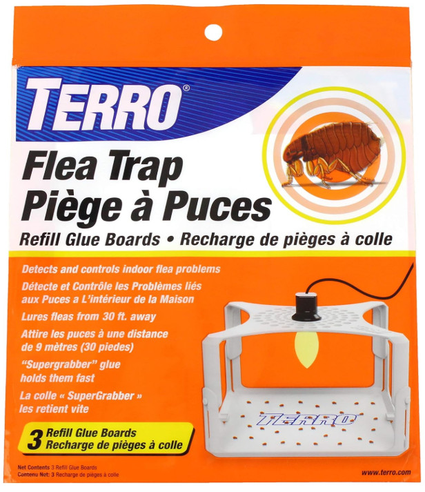 TERRO T231 Flea Trap Refills - Replacement Flea Trap Glue Boards,White, 3 Count