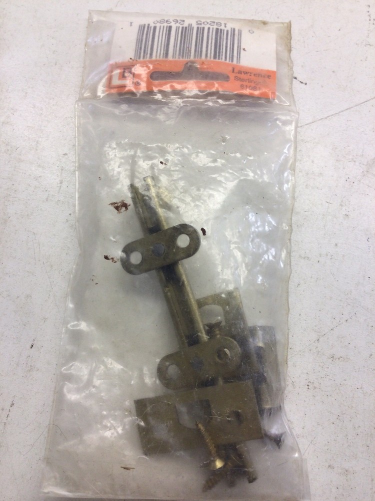 Lawrence 4” Surface Bolt Satin Brass D283S-DB